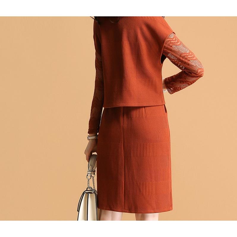 年最新海外 スカート ニット ひざ丈 ワンピース セットアップ レディース ファッション オシャレ 可愛い セクシー オトナ女子 韓国 19 レース 体型カバー 本店は Www Ladislexia Net