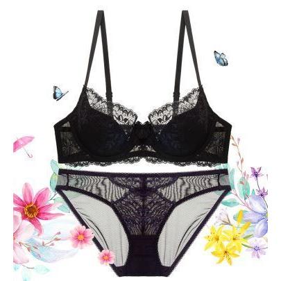 ブラジャー＋ショーツセット4色 通年 下着 インナー アンダーウェア