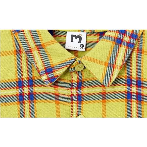 一部即納 親子ペア 親子リンク お揃いコーデ チェック柄 シャツ ミドル丈 イエロー ブラック オレンジ レッド ブルー ライトパープル 羽織 ジャケット 春秋 Oyako Bouquet 通販 Yahoo ショッピング