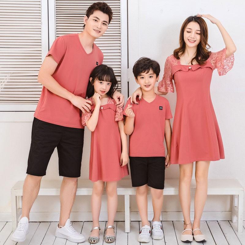 親子コーデ 親子ペアルック リンクコーデ ママとお揃い 半袖 肩レース 膝丈ワンピース 新作 夏 Tシャツ フレア フリル ピンク 可愛い Aライン 透け感 Eadescoladevarejo Com Br