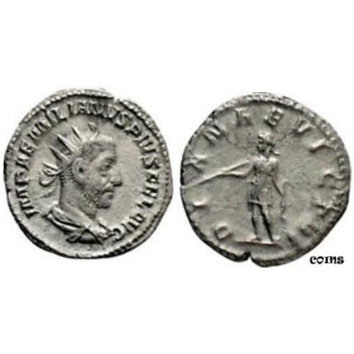 開店祝い 【品質保証書付】 アンティークコイン Diana. VF+/VF. Antoninianus. AR AEMILIAN *AET* PCGS NGC 記念メダル