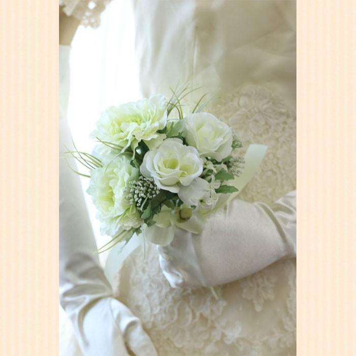 ブーケブランシェ ウェディングブーケ 「バラとスカビオサのホワイト