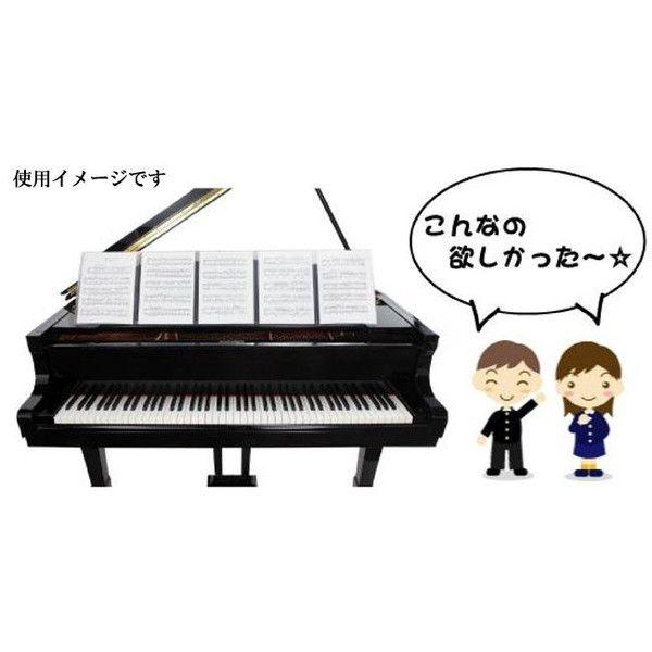 5シートクリアファイル 楽譜ファイル グランドピアノで5面の楽譜を