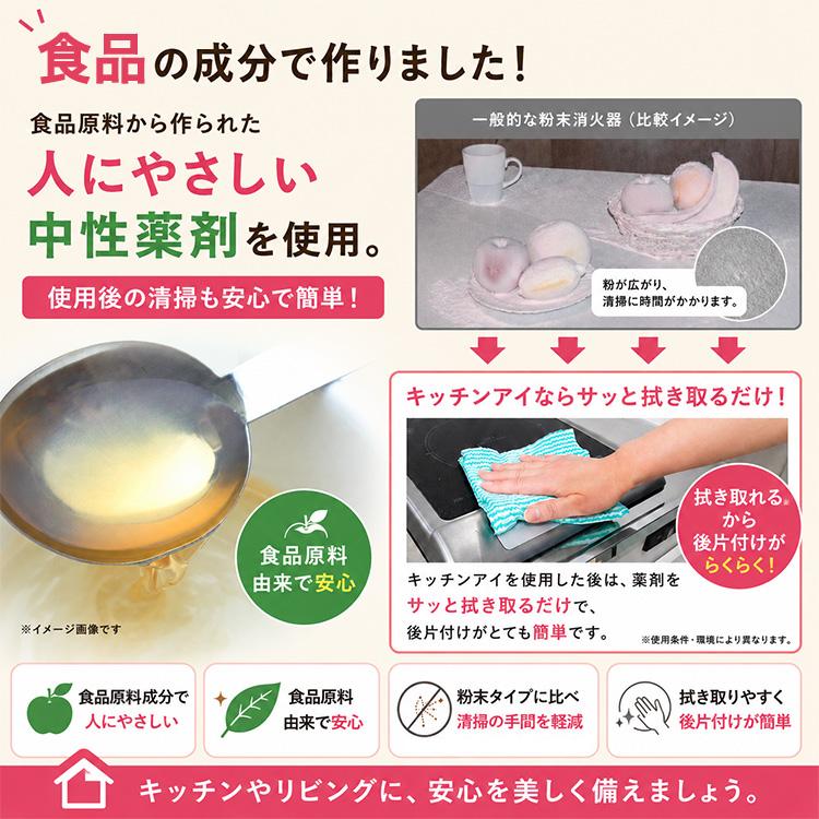 爆買 住宅用消火器 キッチンアイ 日本製 モリタ宮田工業 食品由来 中性