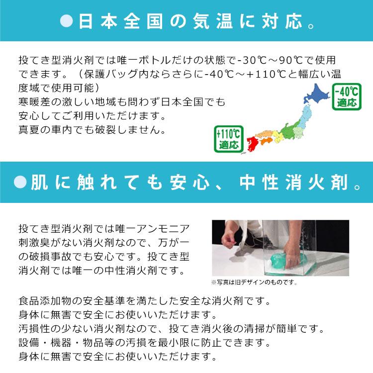 ファイテック 手投げ用消火用具 [天ぷら油用消火剤付き] 火災 初期消火 