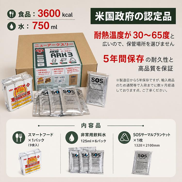 命の箱 ニューアークスリー ARK3 LBS 非常用 備蓄セット 防災セット