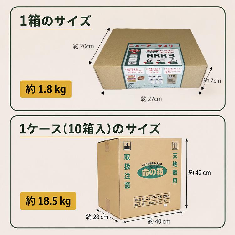 アーク900〜1300g 3本セット 命の箱 ニューアークスリー ARK3 LBS 非常用 備蓄セット 防災セット