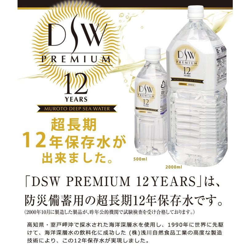 ユニーク総合防災 12年保存水DSW PREMIUM 12YEARS 2L×6本入 1ケース