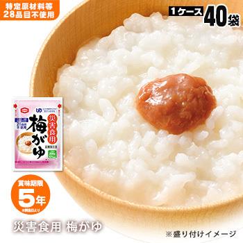 尾西食品 非常食 保存食 災害食用梅がゆ200g スプーン付 箱売り40袋