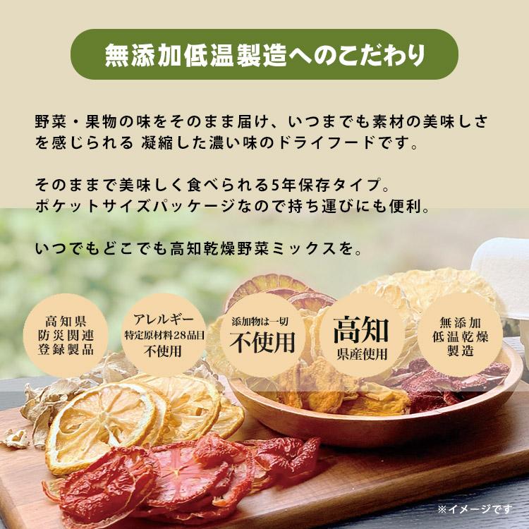ドライフード 乾燥野菜 1食分の高知乾燥野菜ミックス6g 小袋 ミニ