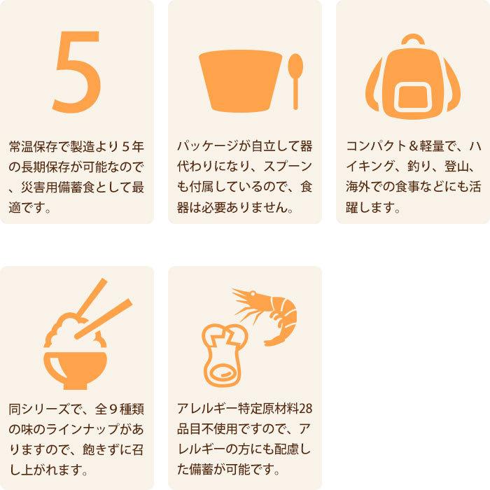 非常食 保存食 アルファ米 マジックライス チャーハン 100g サタケ 食物アレルギー特定原材料等28品目不使用 必要なもの|bousai|06