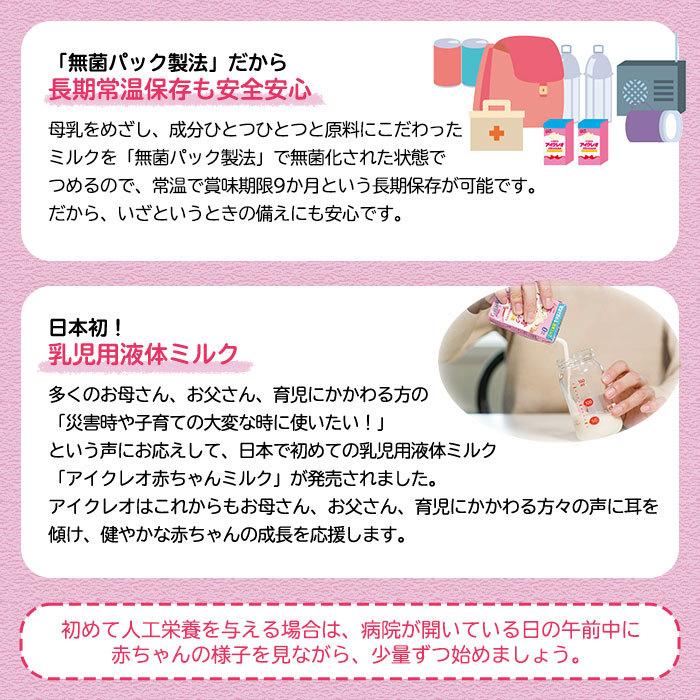 アイクレオ 液体ミルク グリコ Glico 赤ちゃんミルク 125ml 72本 アイクレオ 液体ミルク グリコ Glico 赤ちゃんミルク 125ml 72本