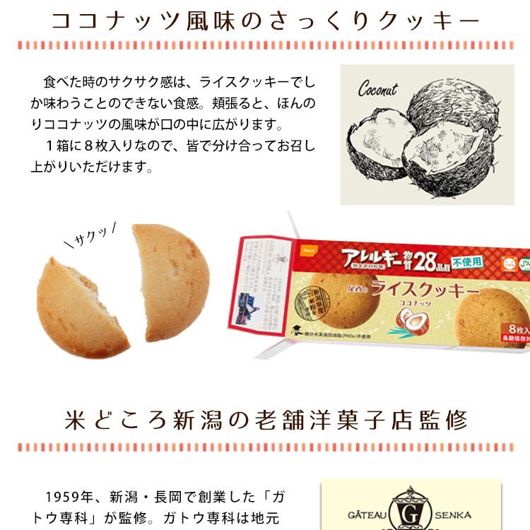 非常食尾西のライスクッキー ココナッツ 8枚入 48個 ケース売り 米粉クッキー ビスケット 保存食 お菓子 防災グッズ 必要なもの