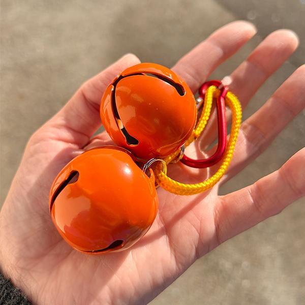熊よけ コンパル デカ音・熊すず 2個組 レスキューオレンジ 大音量 熊