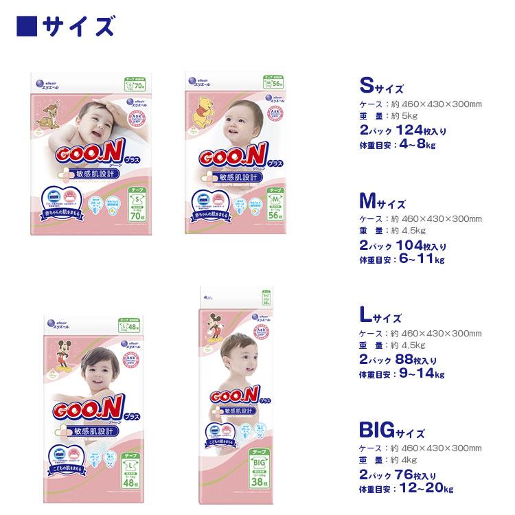 エリエール（elleair） 非常用 備蓄用 子供用おむつ GOONプラス 同