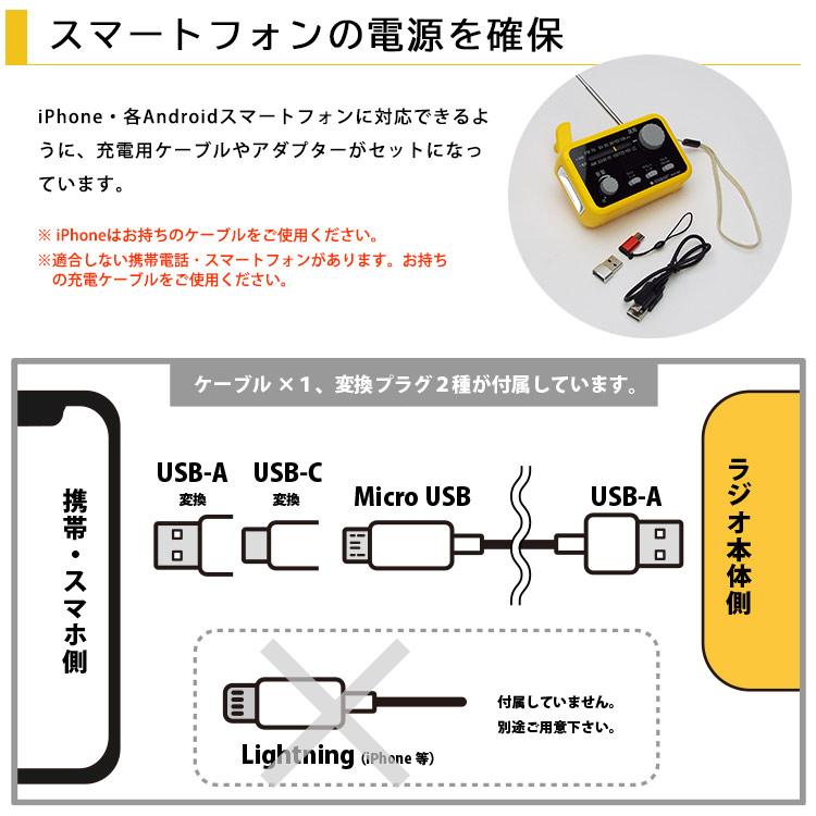 KOBAN 防災ラジオ 10年機能保持 防水備蓄ラジオ ECO-303 手回し充電