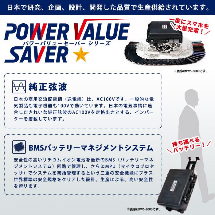 非常用電源 ポータブル蓄電池 POWER VALUE SAVER PVS-1B 蓄電容量1885Wh キャスター付き UPS機能 防災グッズ  ですぐ届く