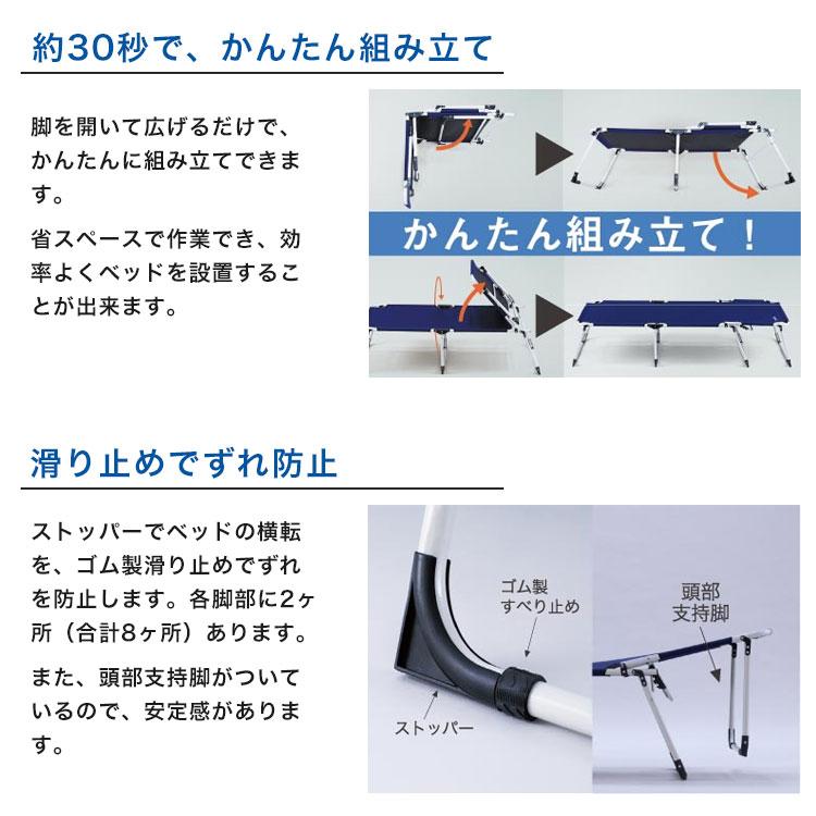 イーストアイ 災害避難所用折りたたみベッド PT3170 コット 折り畳み