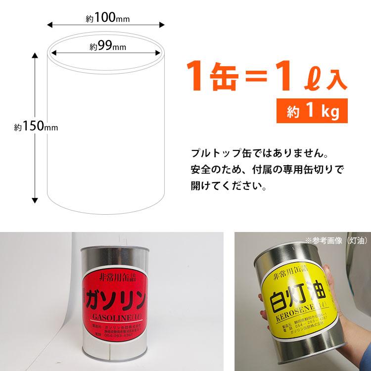 ガソリンの缶詰 レギュラー 1リットル&times;4缶 長期保存 密閉 燃料 必要なもの 防災グッズ