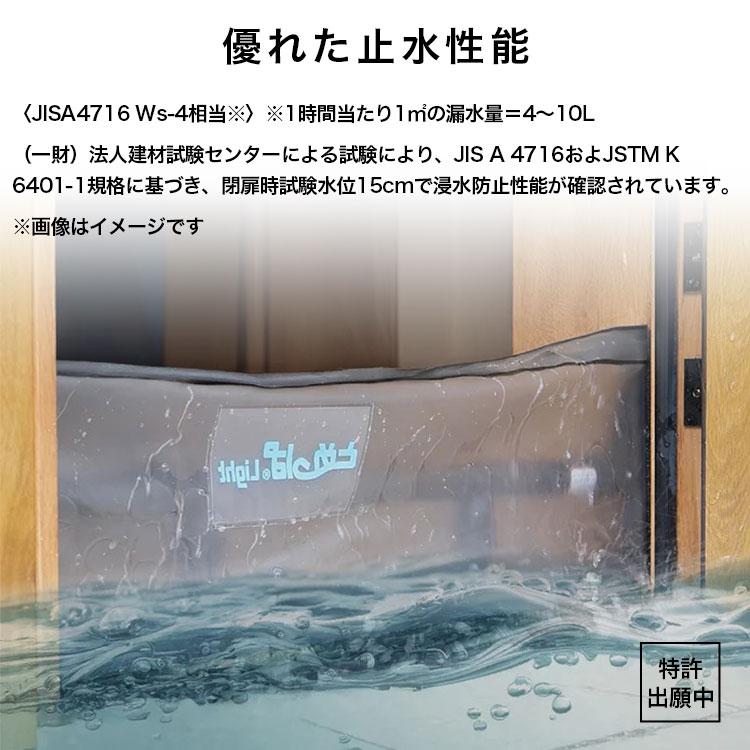 簡易型止水シート とめっぱ(R) Light 可動範囲85〜125cm対応 TPL-85-125 ゲリラ豪雨 集中豪雨 水害 床上浸水 対策 送料無料 洪水 簡単 取付 突っ張り_4