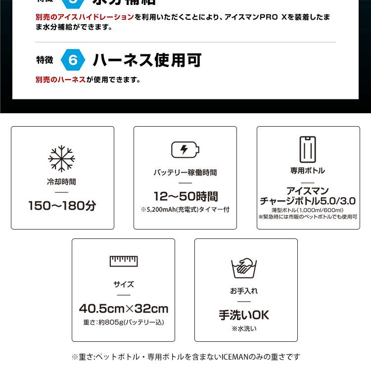 冷却 アイスマンベスト アイスマンPRO-X ハーネス対応 建築 高所作業
