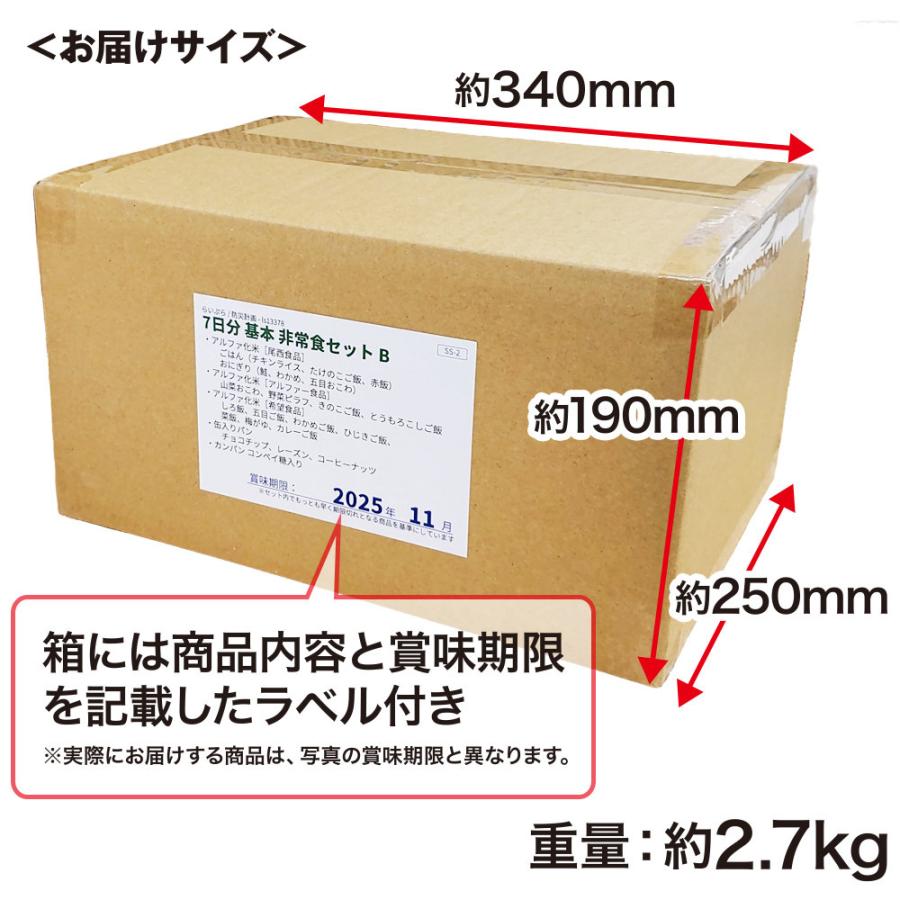 非常食 7日分 基本 非常食セット B 21食 21種類（防災セット 防災用品