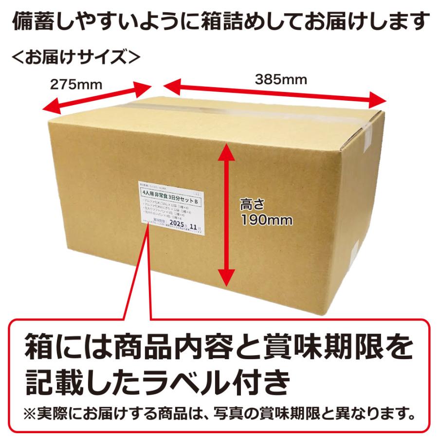 非常食 セットB 4人用 3日分(36食)(防災セット 防災用品 保存 非常食 セットB 4人用 3日分(36食)(防災セット 防災用品 保存