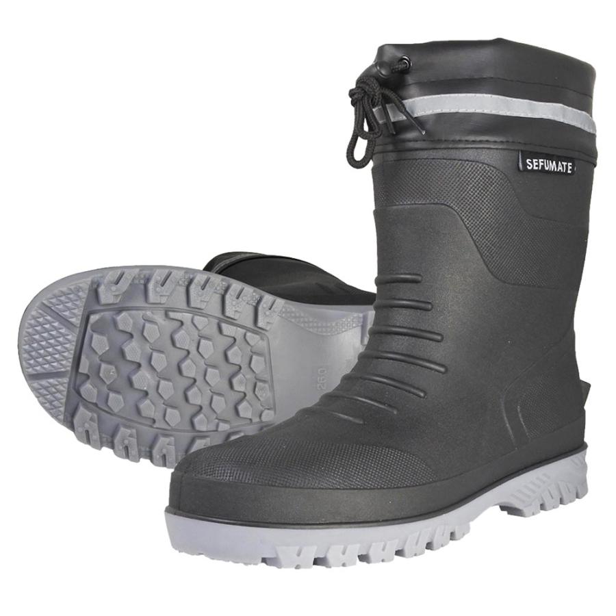 防水ショートブーツ ブラック TPE セーフティー ショートブーツ カバー付き 6350 長靴 安全