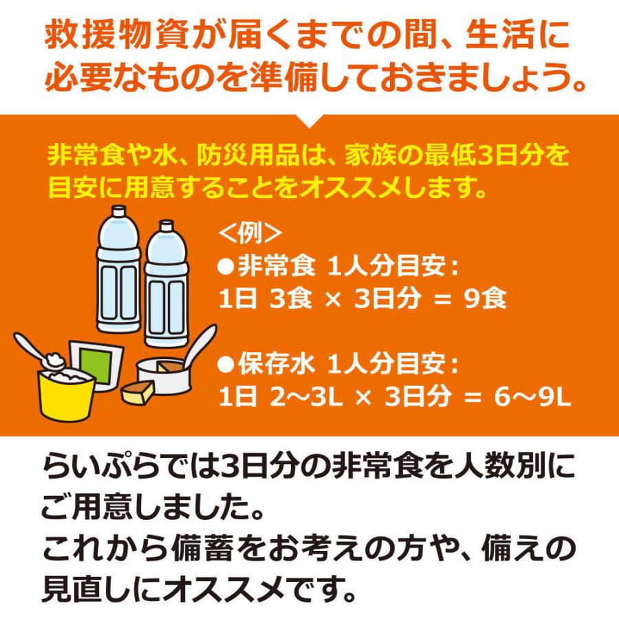 10人分 3日 非常食セット S 5年 計90食（防災セット 防災用品 保存食 アルファ米 パン）_4