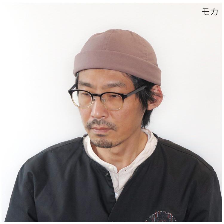 フィッシャーマンズキャップ キャンバス ロール レザーベルト コットン