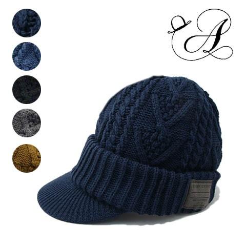 ニット帽 ツバ付き ジープキャップ ミリタリー 日本製 タグ付き メンズ