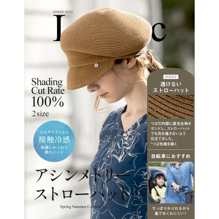 Loo＆c 半額 帽子 レディース 大きいサイズ UVカット 遮光100％カット