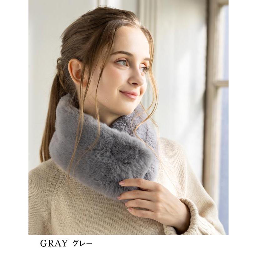 Loo＆c ティペット ファーティペット フェイクファー レディース