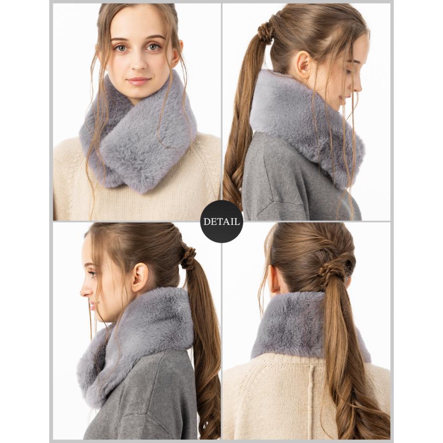 Loo&c ティペット ファーティペット フェイクファー レディース Loo&c ティペット ファーティペット フェイクファー レディース