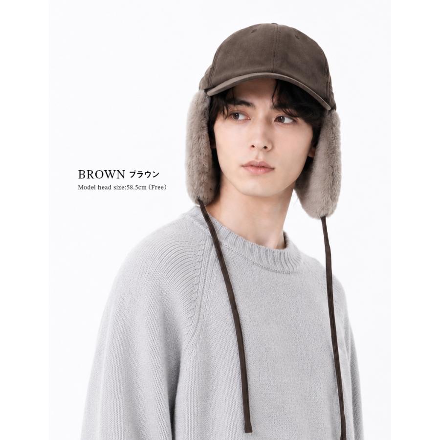 帽子 レディース 大きいサイズ UVカット フェイクファー キャップ 冬