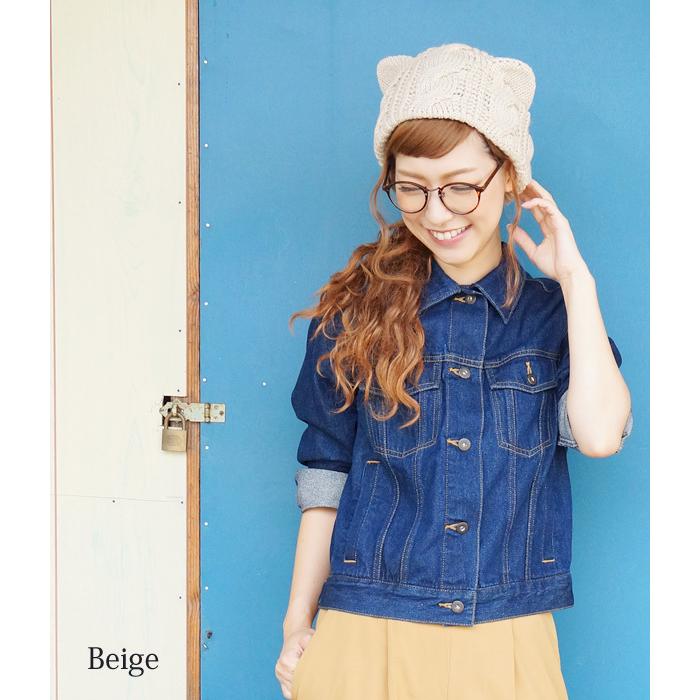 猫耳 ベレー帽 キッズ レディース 秋冬 ニット帽 お揃い ネコ 可愛い