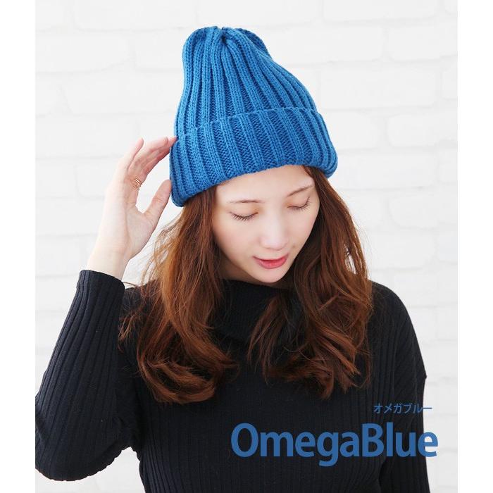 ニット帽 メンズ レディース リブ ラベル ニットキャップ 帽子 : 帽子