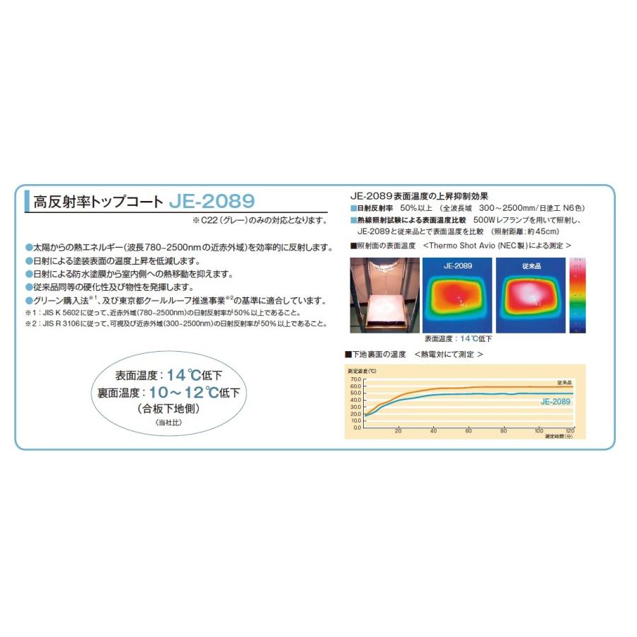 アイカ ジョリエース JE-2089K 骨材入り 防滑タイプ 防火 遮熱グレー