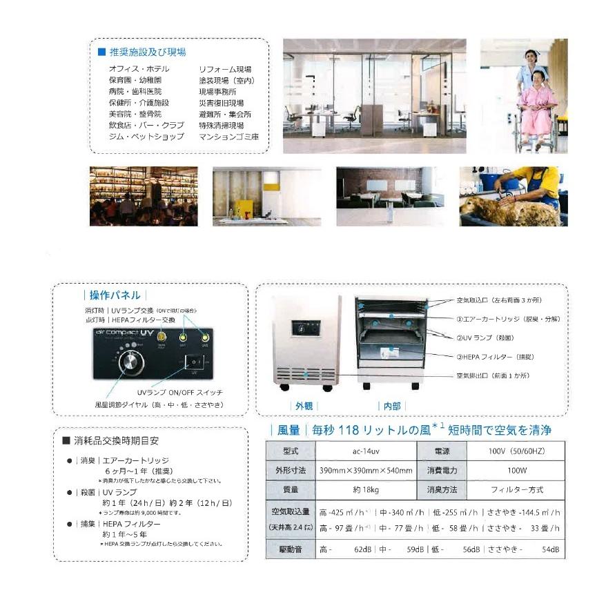空気清浄機 おすすめ ウィルス 殺菌 高性能 最強 エアーコンパクトUV 特許技術搭載｜bousui-must｜06