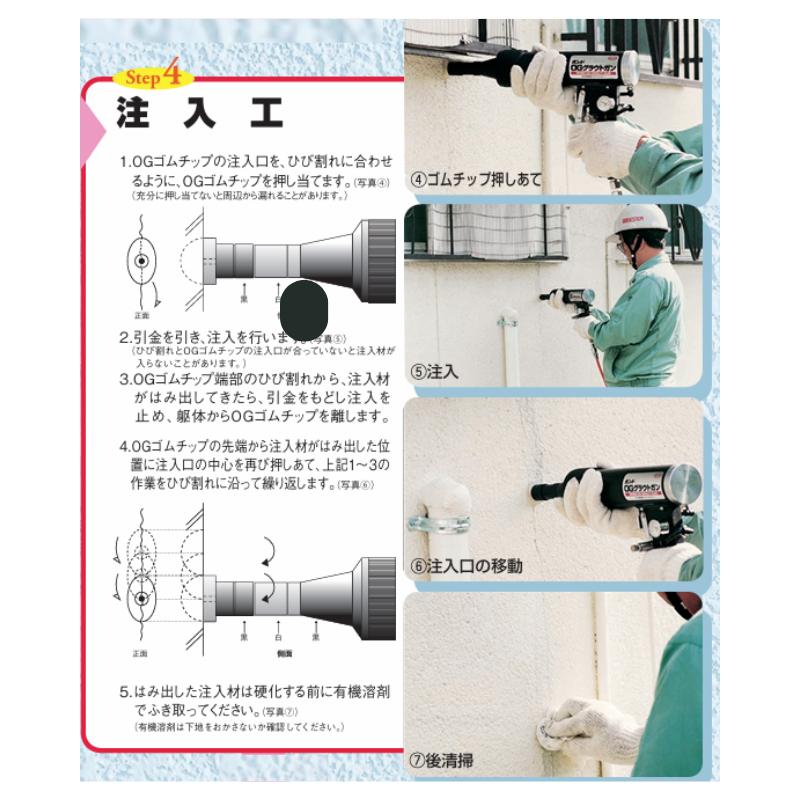 コニシ ボンド OGグラウトガン OGS工法用 ひび割れ注入補修 防水補修