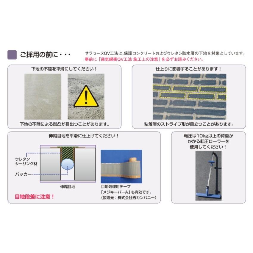 Qvシート 防水 サラセーヌ 自着層付き 幅1 04ｍ 15ｍ 巻 Agcポリマー建材 無孔通気緩衝シート Saracenu Qvs 防水材料屋一番 通販 Yahoo ショッピング