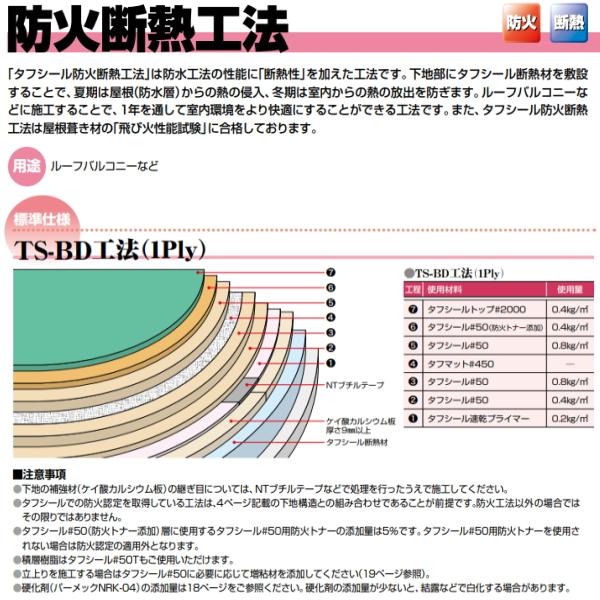 タフシール#50 FRP防水材 日本特殊塗料 20kg缶 速硬化型弾性FRP防水材