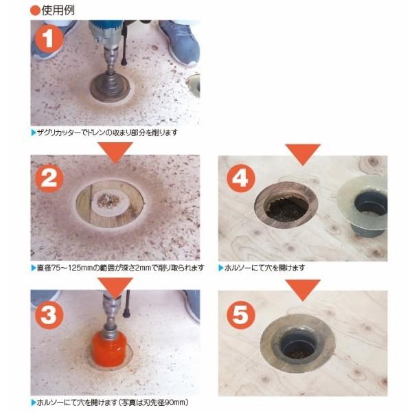 ザグリカッター アイユ 刃先径125ミリ 本体のみ タテ型ドレンの設置 最適 ハツリ 簡単_2