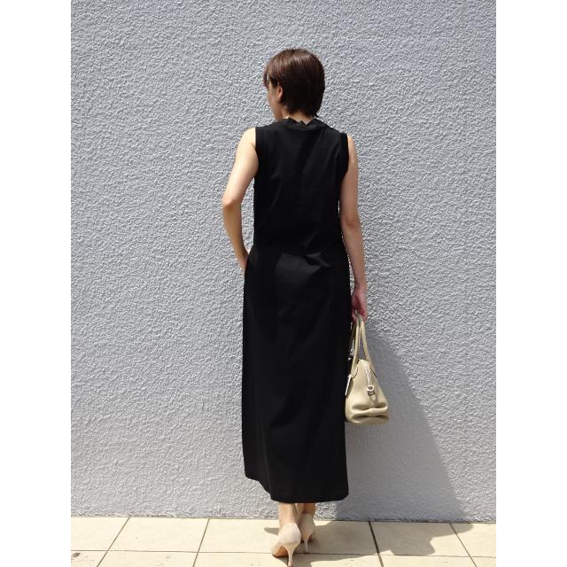 25SS 定価4.2万 デュアルヴュー ボールチェーン リネン混 ワンピース L