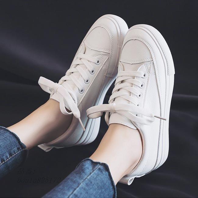 スニーカー レディース レザースニーカー ホワイトスニーカー フラットカジュアルローカット 白 スニーカー Puスニーカー Bou1u5172 Boutique Liberte 通販 Yahoo ショッピング
