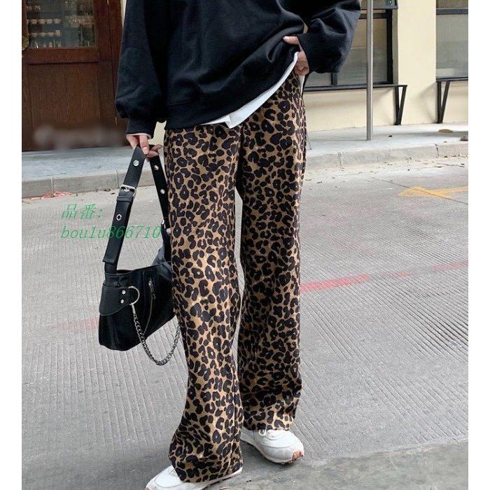 パンツ レオパード柄 ワイドパンツ ボレディース ストレートパンツ カジュアル 韓国 春 かっこいい 秋 総柄 ファッション ヒョウ柄 アニマル柄 Bou1u Boutique Liberte 通販 Yahoo ショッピング