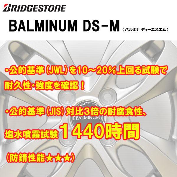2026年製 ブリヂストン NEWNO 155/65R14 75H+バルミナDS-M 夏タイヤ+アルミホイール4本セットの画像