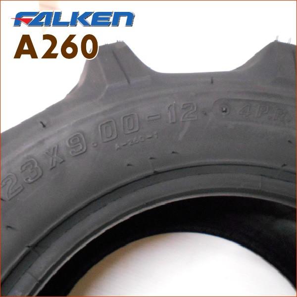 A260 23X9.00-12 4PR タイヤ2本+チューブTR13 2枚セット ファルケン製 23X900-12の画像