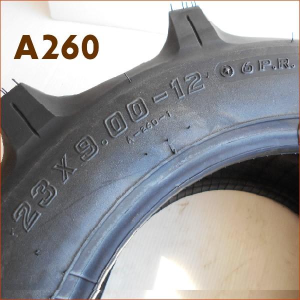 A260 23X9.00-12 6PR タイヤ1本+チューブ1枚セット 作業機、運搬車用タイヤ ファルケン製の画像