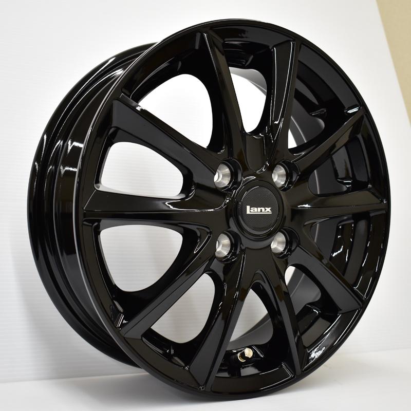 2025年製 ヨコハマ アイスガード エイト iG80 155/65R14 75Q + LANX L5 ブラック 塩水噴霧試験1000時間 冬タイヤ+アルミホイール 4本セット ice GUARD 8 IG80の画像